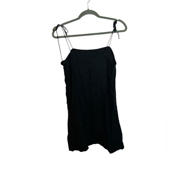 Old Navy Black Linen Tie Sleeve Mini Dress - Picture 3 of 6